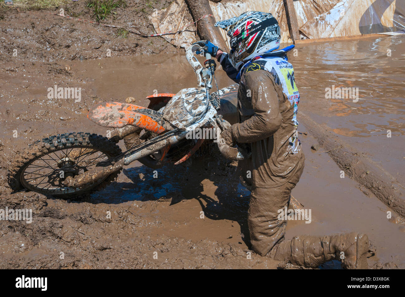 competition in motocross Stock Photo