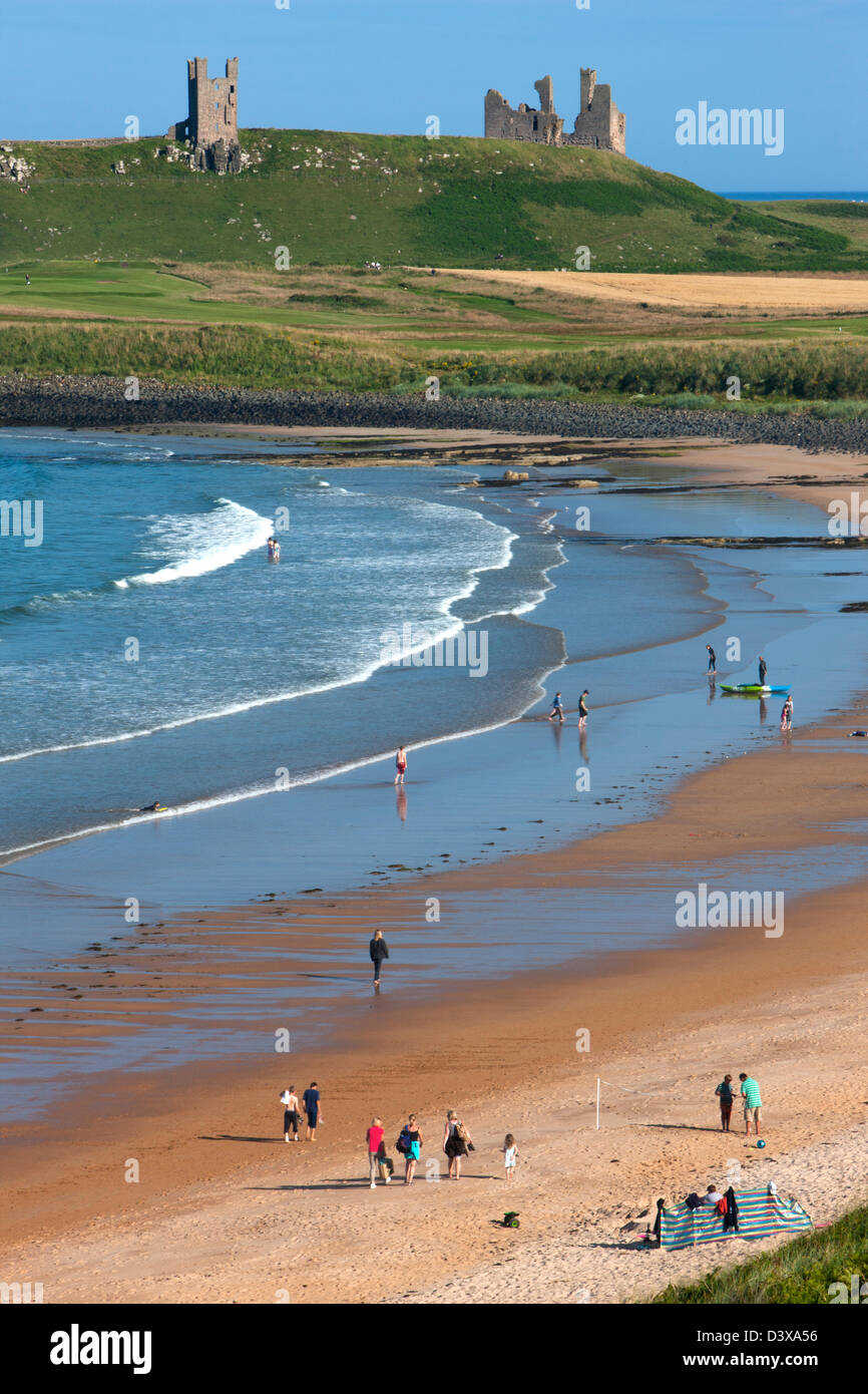 Embleton Bay and Dunstanburgh Castle, near Embleton, Northumberland