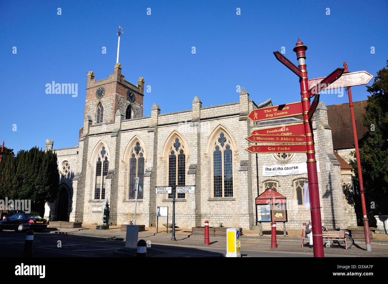 St. Peter's Church, Windsor Street, Chertsey, Surrey, England, United Kingdom Stock Photo