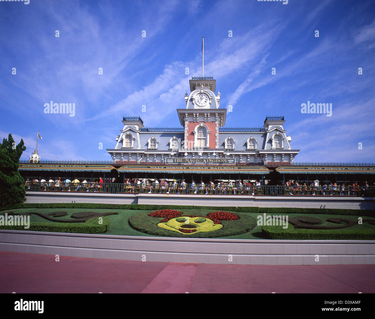 Magic Kingdom Railway Station entrance at Walt Disney World Resort, Orange County, Orlando, Florida, United States of America Stock Photo