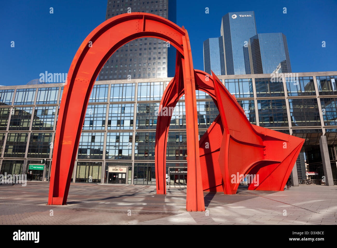 Calder structure, La Defense, Paris, Ile de France, France Stock Photo