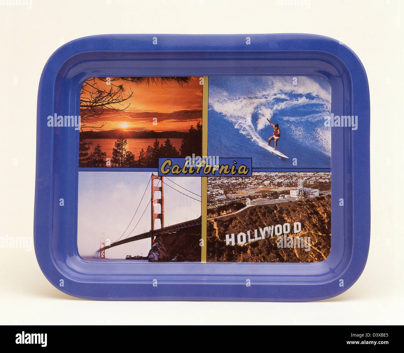 Souvenir Californian tray, Hollywood, Los Angeles, California, United States of America Stock Photo