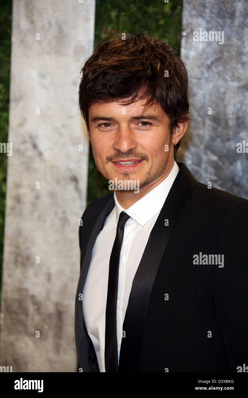 Los Angeles, USA. 24th February 2013. NewsBritish actor Orlando Bloom arrives for the Vanity Fair Oscar Party at Sunset Tower in West Hollywood, Los Angeles, USA, 24 February 2013. Photo: Hubert Boesl/dpa/Alamy Live News Stock Photo