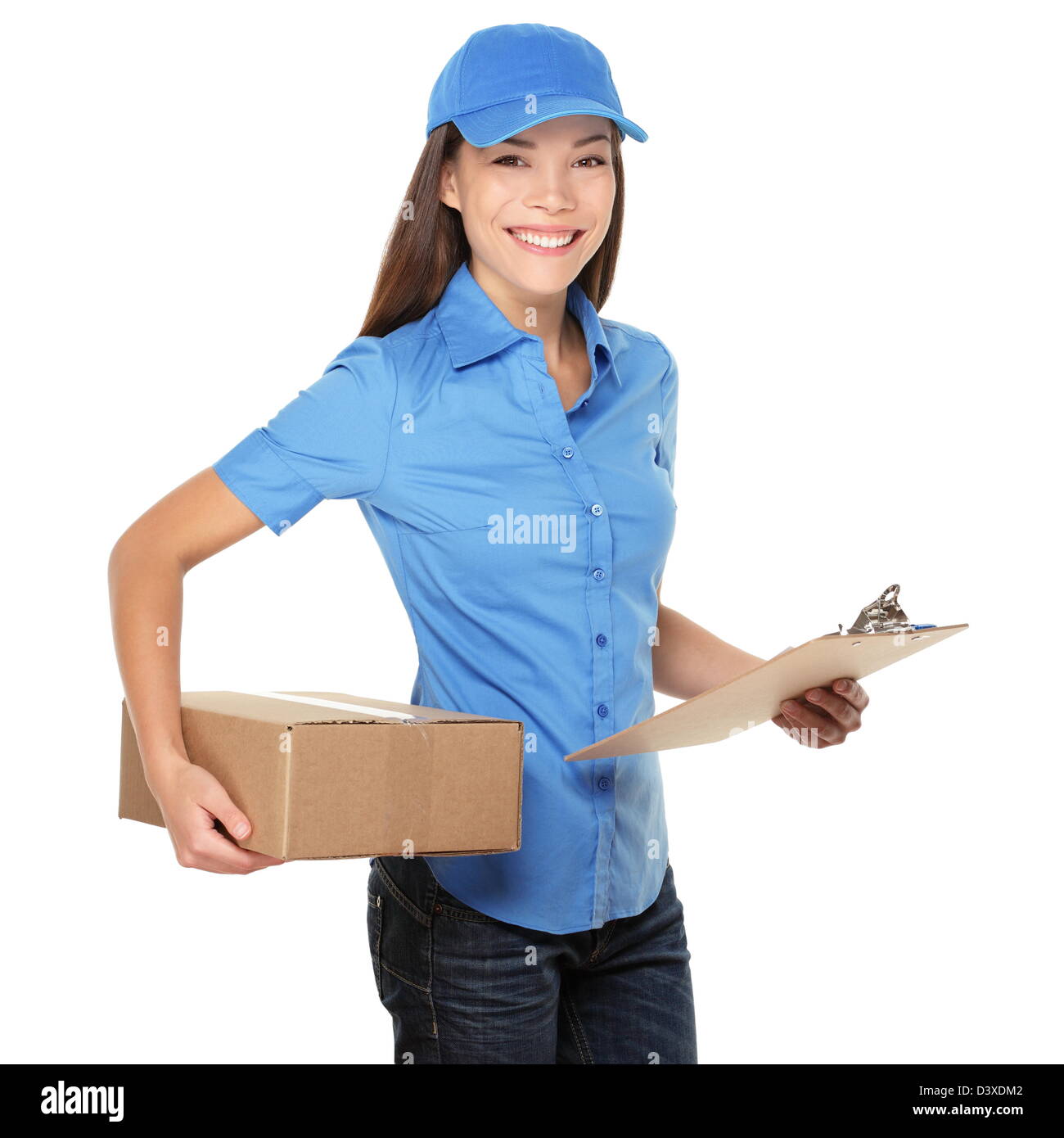 Beautiful young mixed race Caucasian / Chinese Asian female delivery