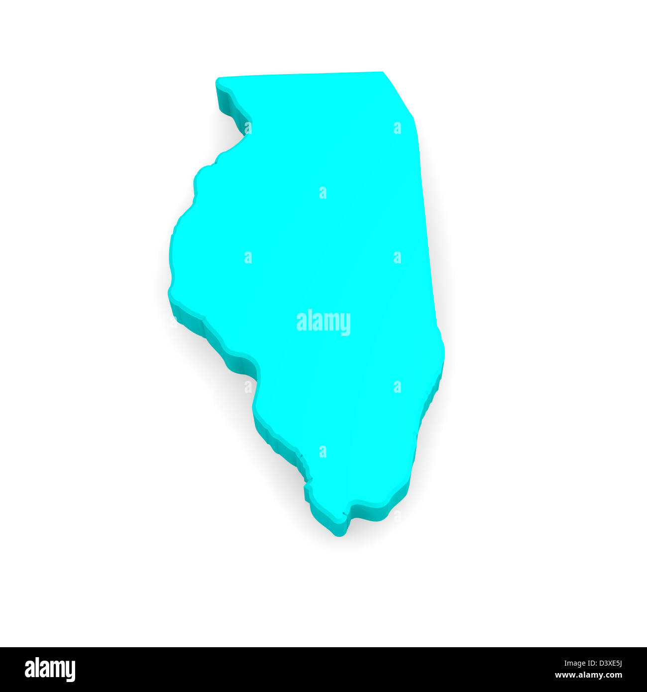 3d map of Illinois Stock Photo Alamy