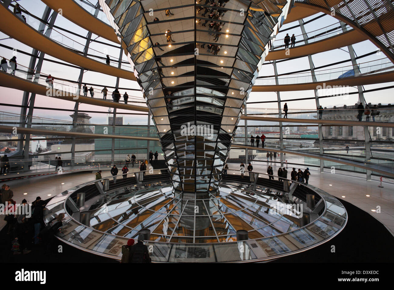 Berlin, Germany, visitors to the Reichstag dome Stock Photo