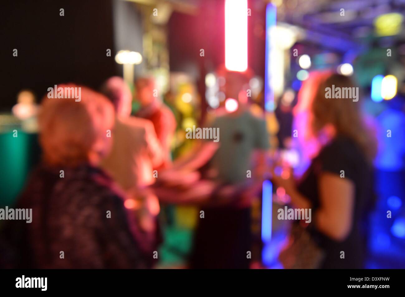 Unsharp photograped people at a Party in Frankfurt/Main. Photo: Frank May Stock Photo