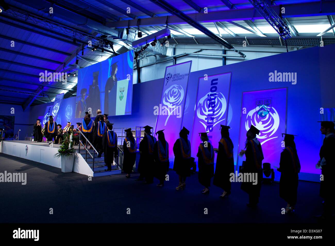 Graduation walking across stage hi-res stock photography and images - Alamy