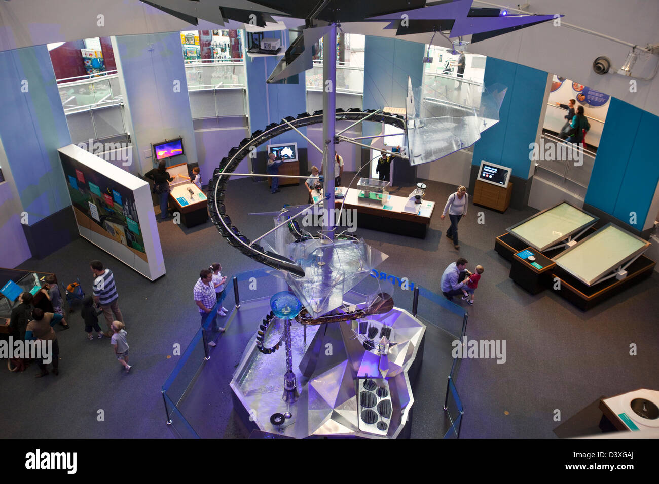 H2O interactive exhibit at Questacon. Canberra, Australian Capital Territory (ACT), Australia Stock Photo