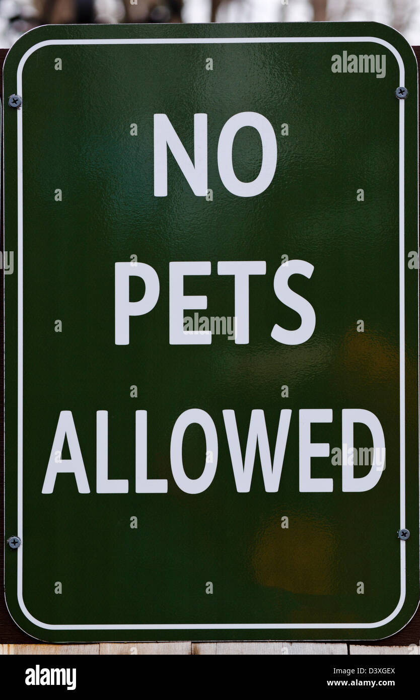 No Pets Allowed sign Stock Photo Alamy