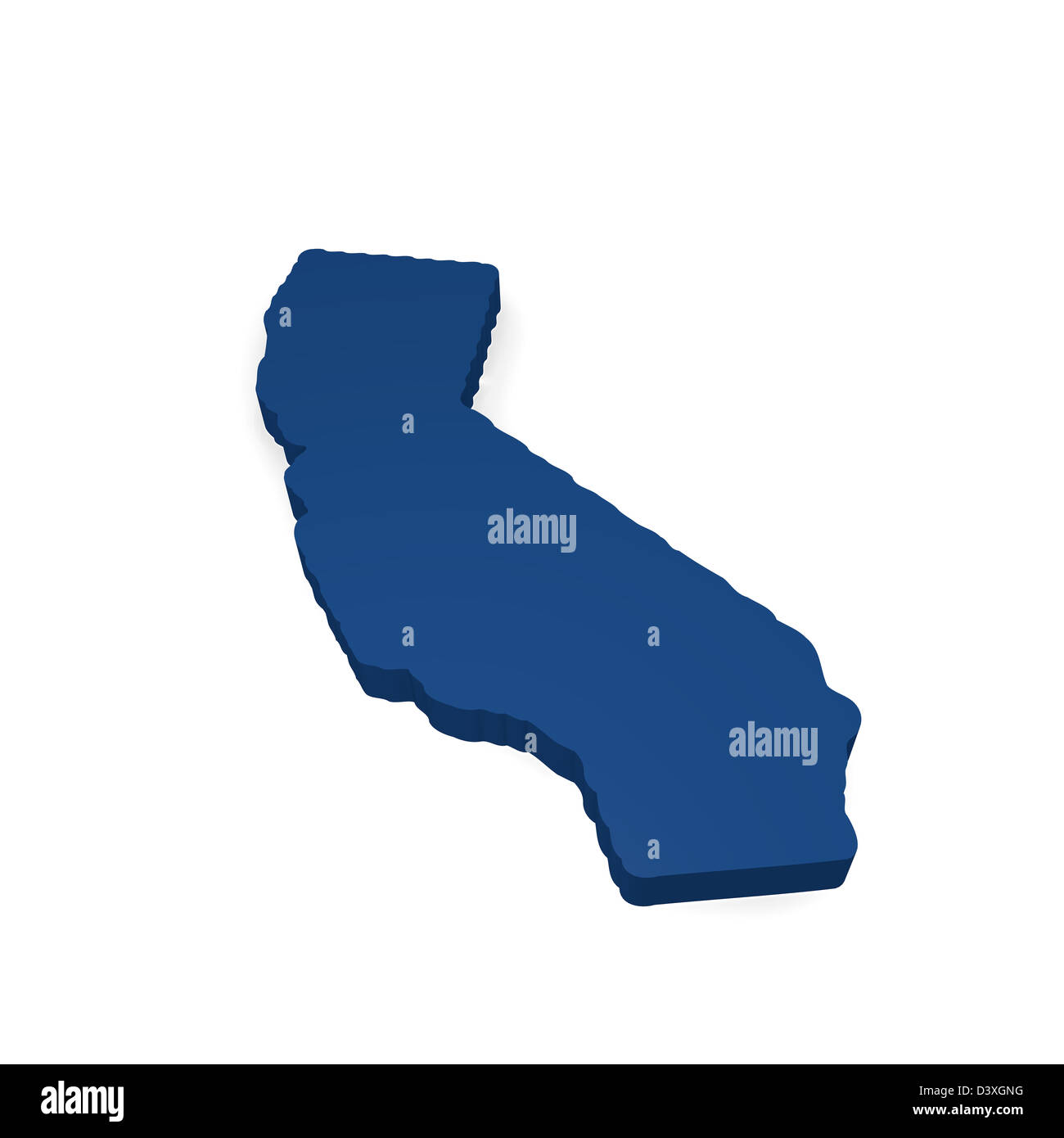 3d map of California Stock Photo