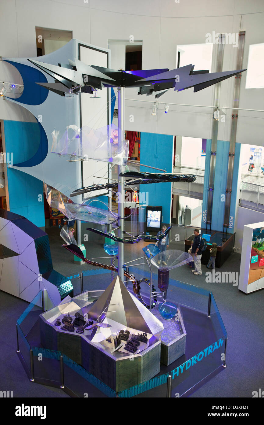 H2O interactive exhibit at Questacon. Canberra, Australian Capital Territory (ACT), Australia Stock Photo