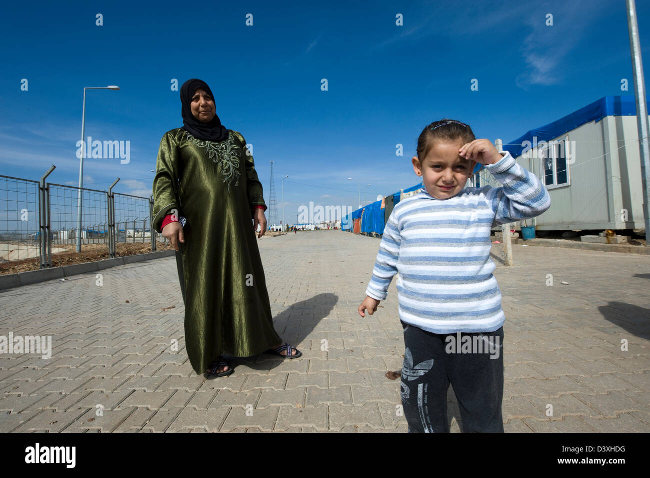 Kilis, Turkey, February 25, 2013: the Kilis refugee camp Stock Photo