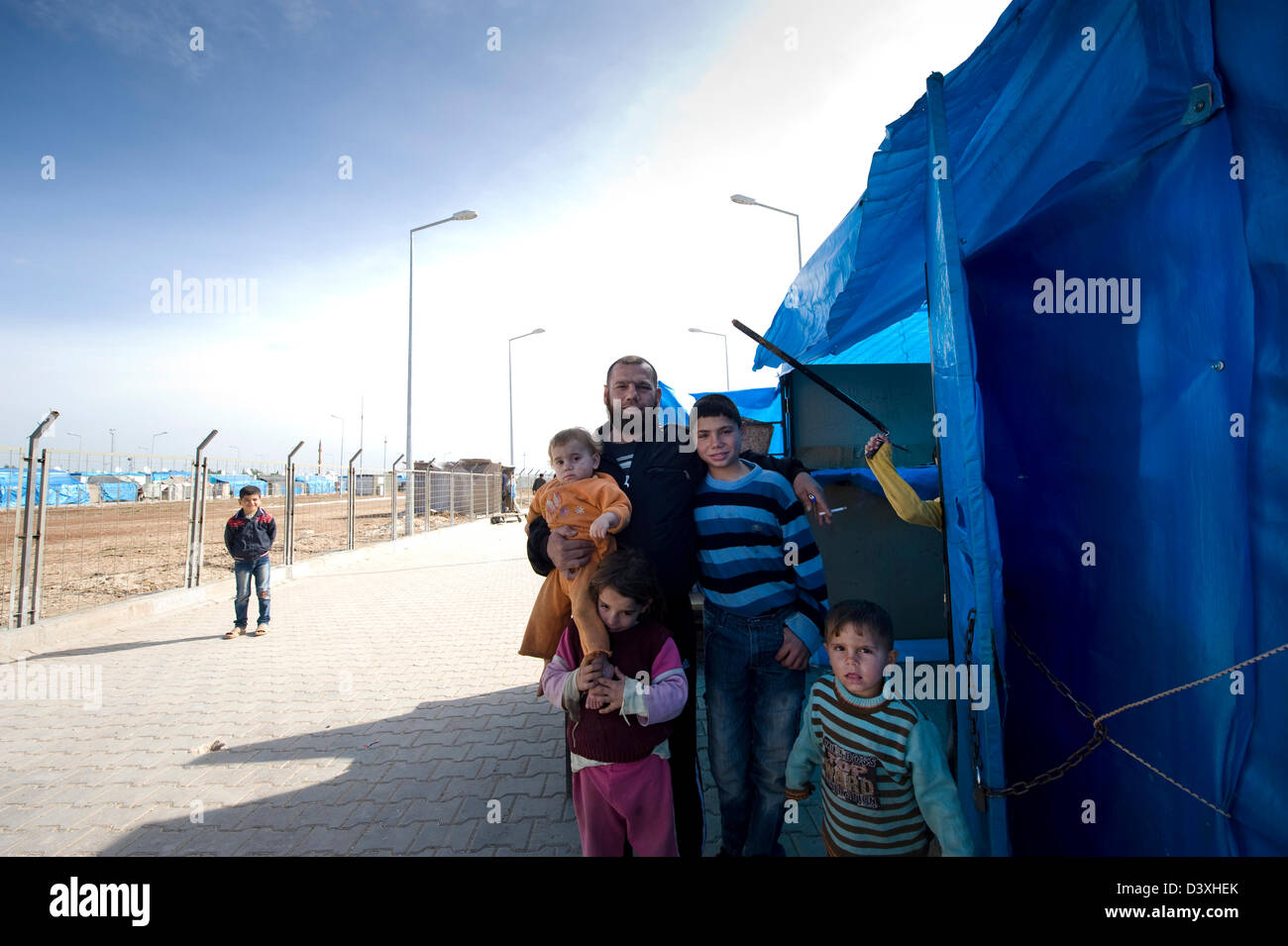 Kilis, Turkey. 25th February 2013. : Kilis Syrian refugee camp. Credit:  Steve Keall / Alamy Live News Stock Photo