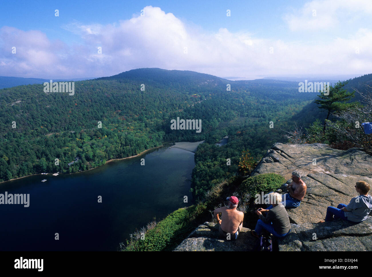 Elk2822278 Maine, Acadia National Park, Echo Lake from Beech Mt with