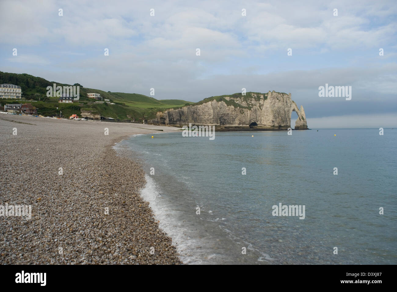 The sea cliffs and beach at Etretat, Normandy, France Stock Photo - Alamy