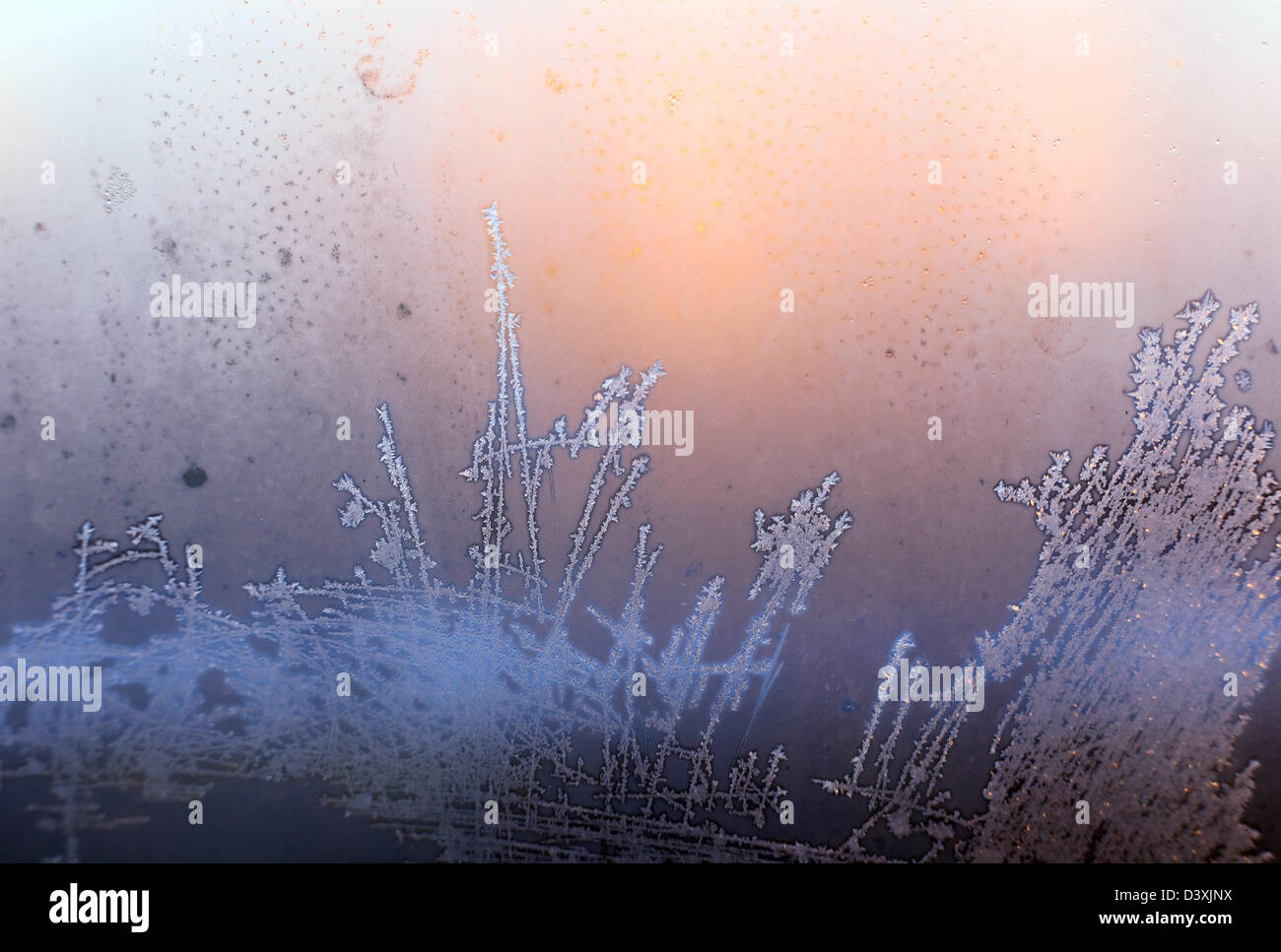 Frosty natural pattern on winter window Stock Photo - Alamy