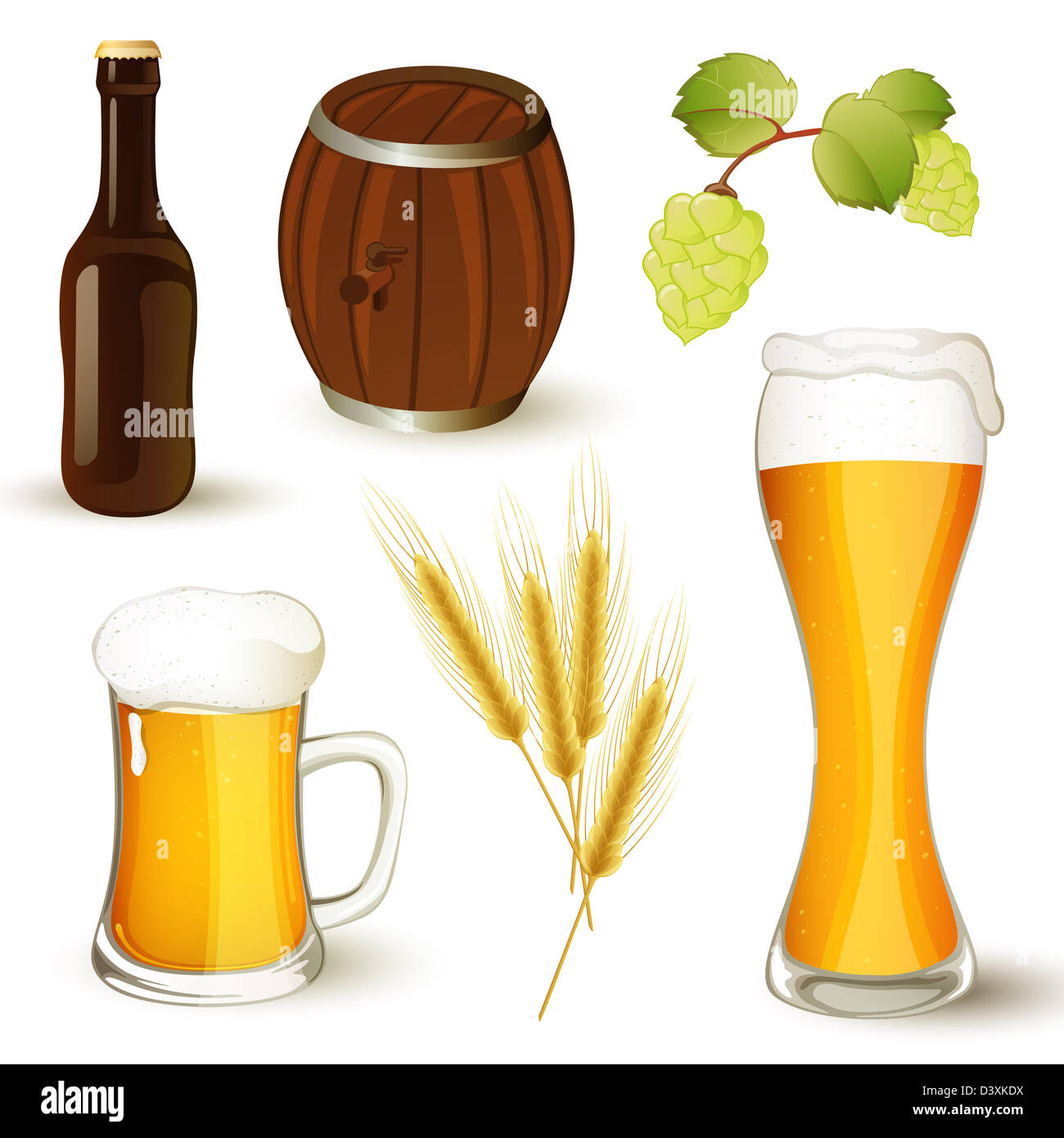 Beer Elements Stock Photo