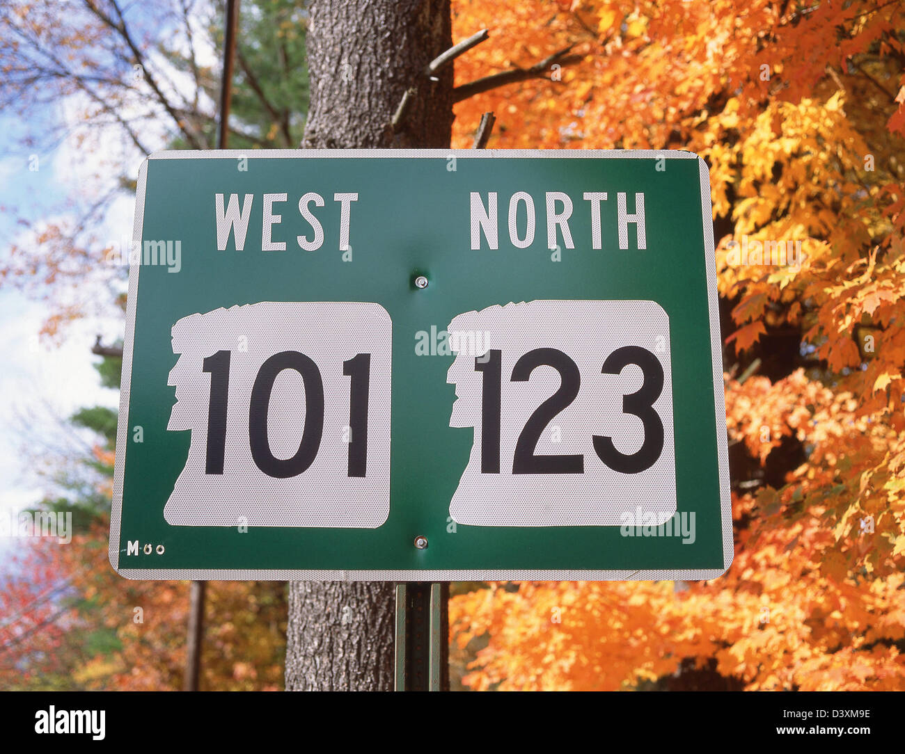 Fall Direction Sign Motorwaya hi-res stock photography and images - Alamy