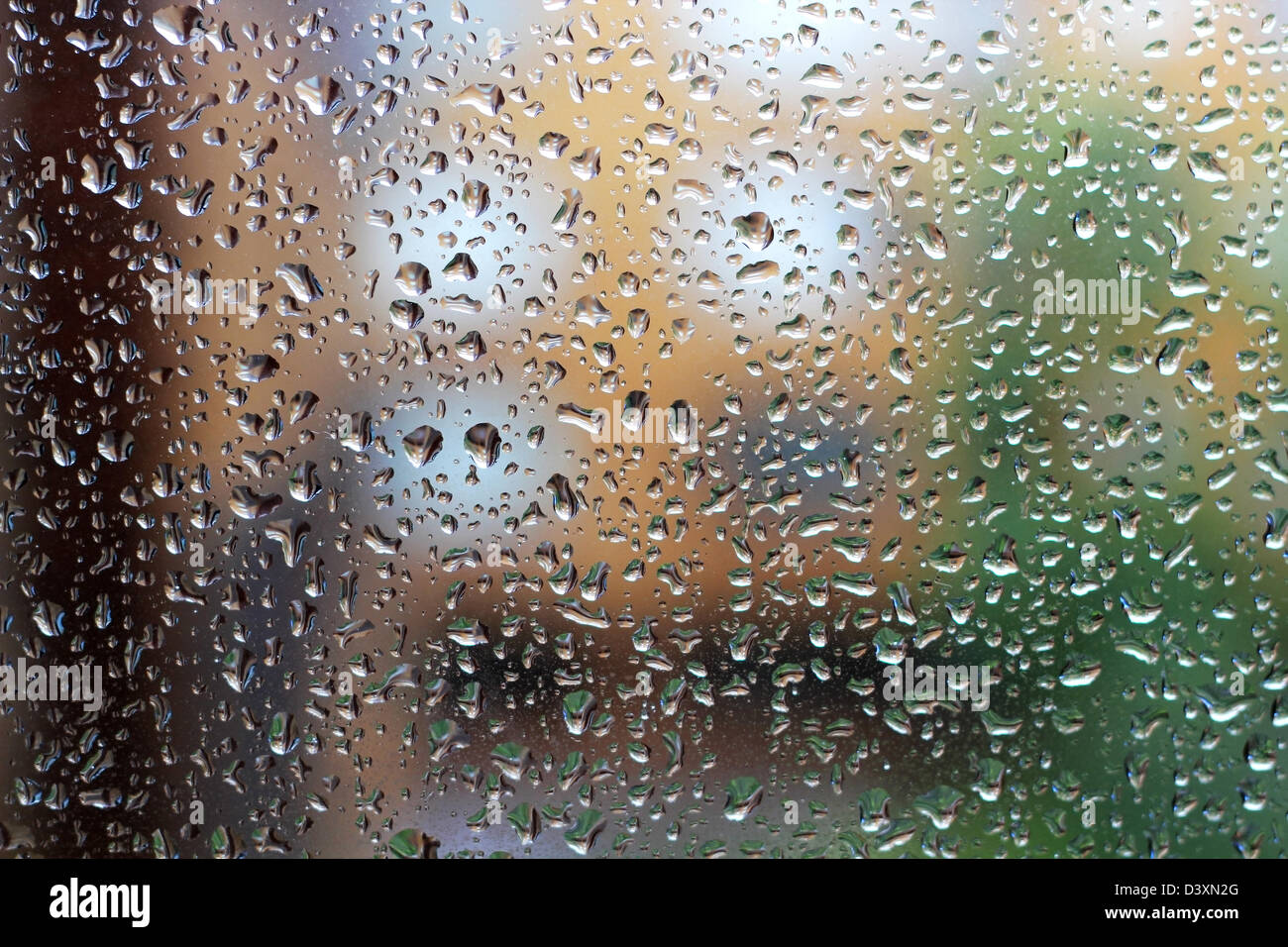 Water drops of rain on glass background Stock Photo - Alamy