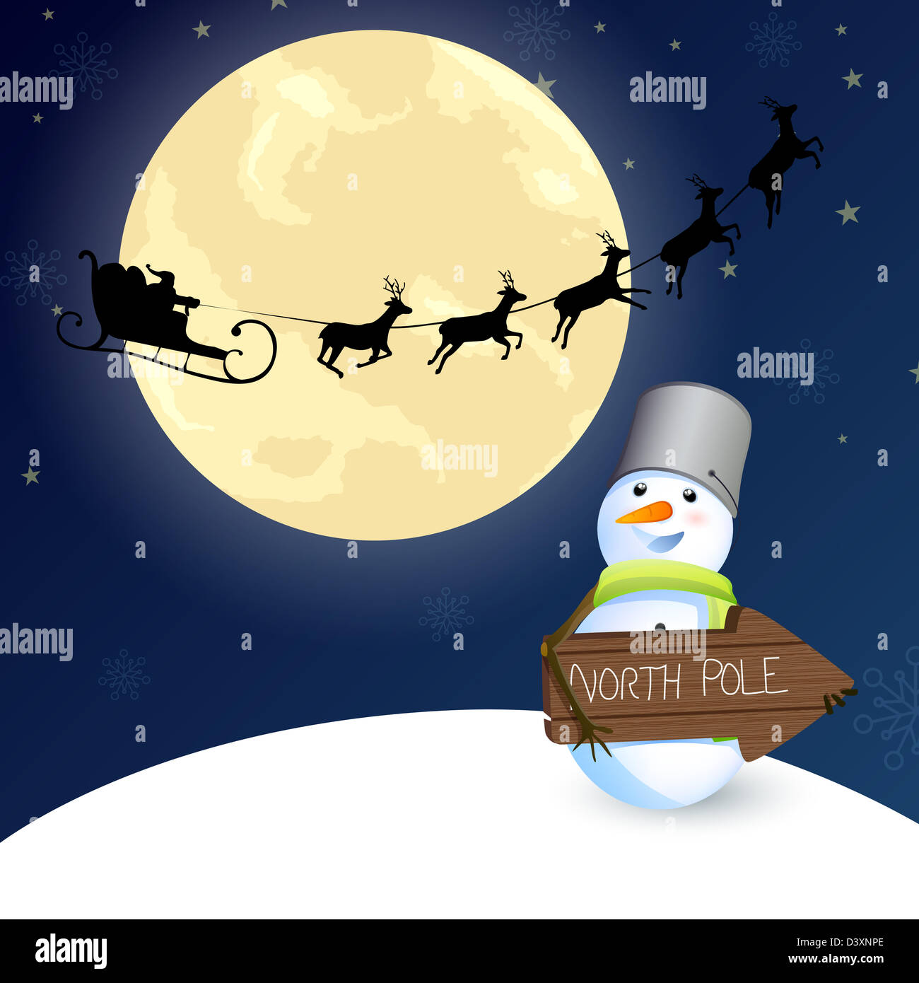 Winter scene - christmas card Stock Photo - Alamy