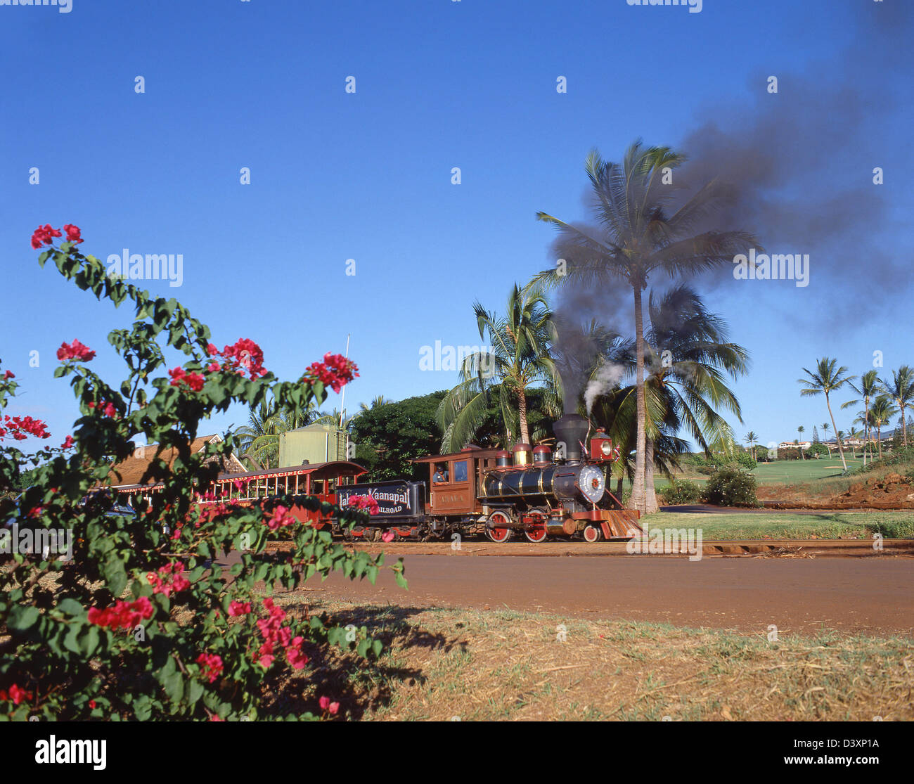 Sugar Cane Train at station, Kaanapali, Maui, Hawaii, United States of