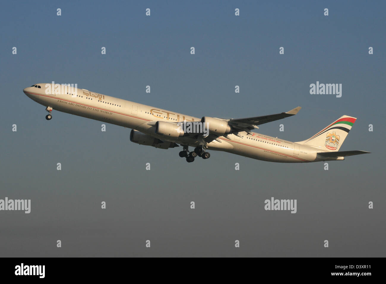 ETIHAD AIRBUS A340 600 Stock Photo