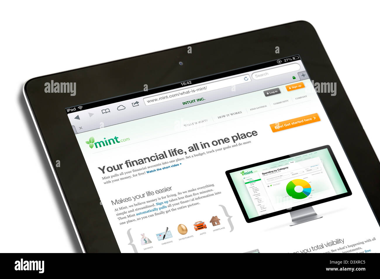 The mint.com web based financial management service, USA Stock Photo