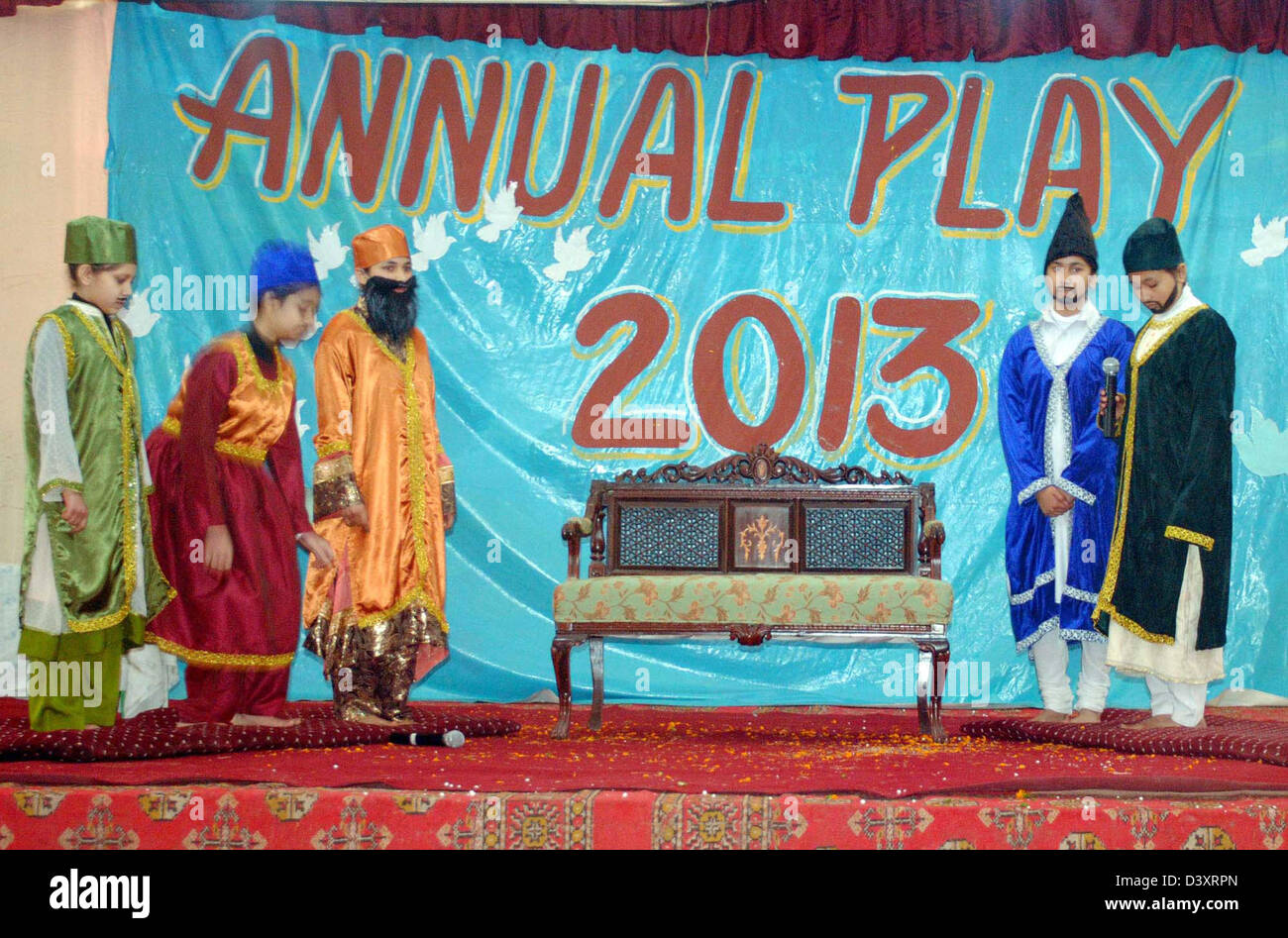 Students Participating In Tableau During Annual Sports Day