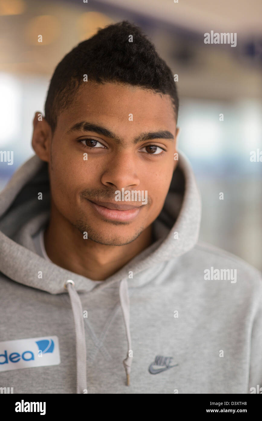 Swedish long jump star and recordholder Michael Tornéus Stock Photo
