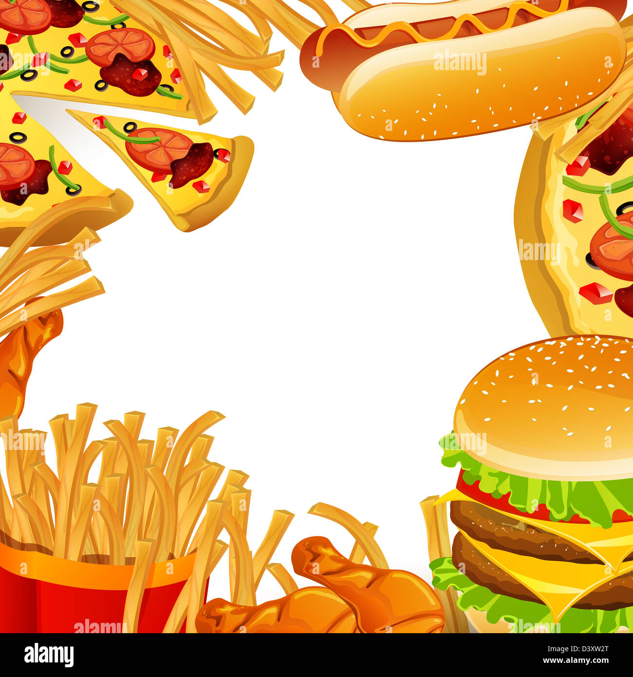 Fast Food Background Stock Photo - Alamy