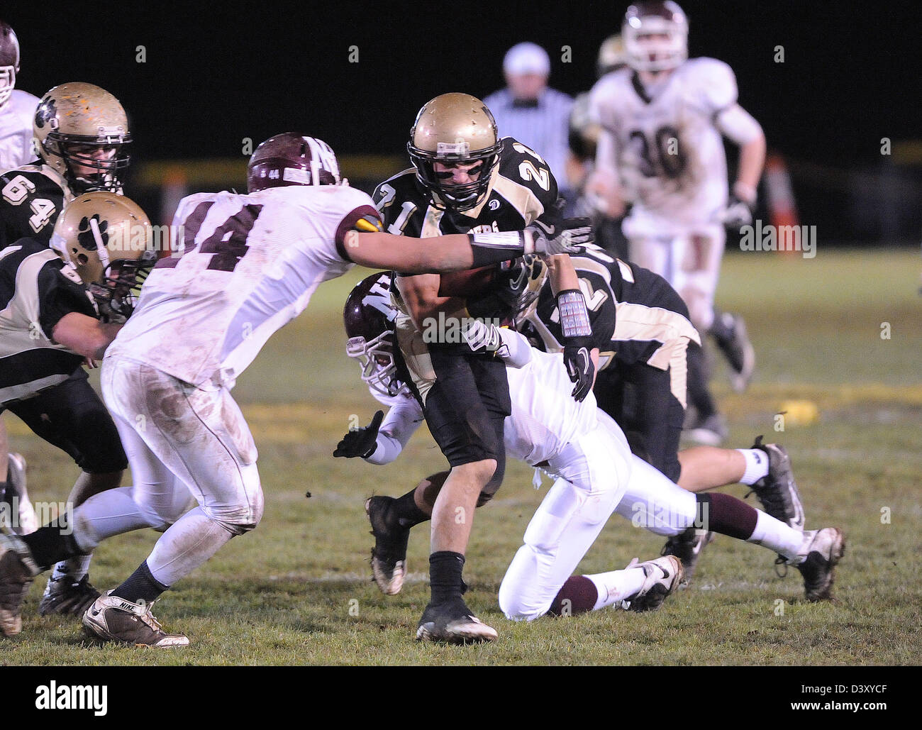 High School football action in Madison CT USA Stock Photo