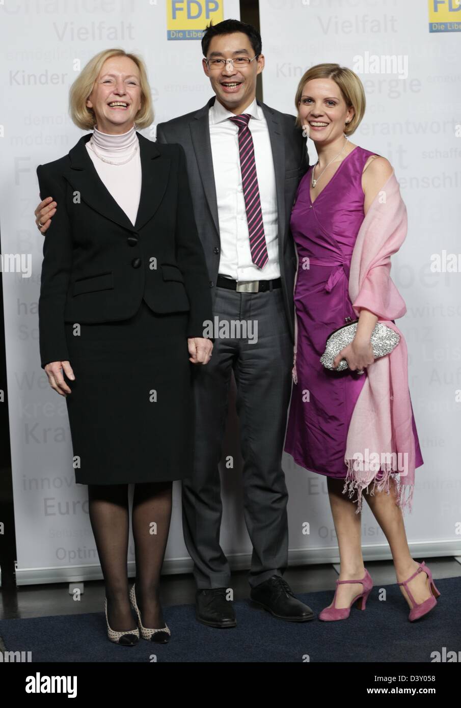 German Federal Economics Minister Philipp Roesler (RL) and his wife