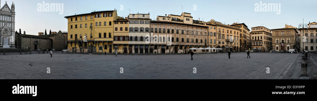 Piazza Santa Croce in Firenze, Florence, Italy Stock Photo