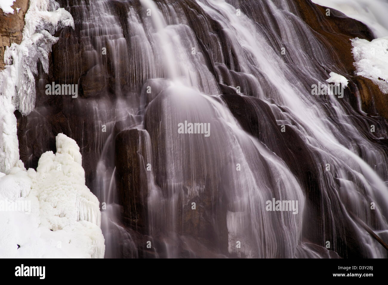 Gibbon Falls in Yellowstone National Park, Wyoming, USA Stock Photo