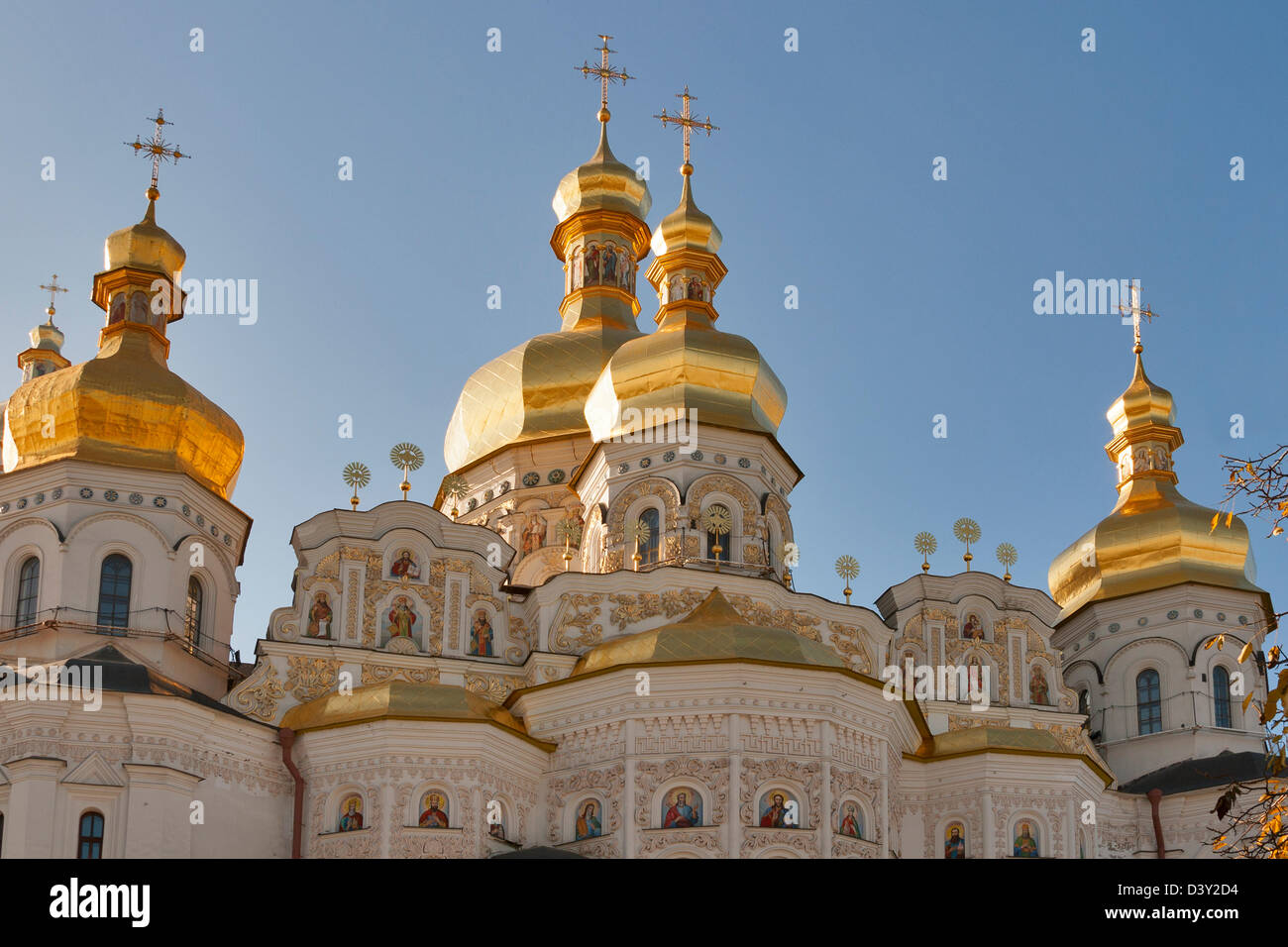 Assumption cathedral in Pecherskaya Lavra monastery - religious edifice. Kiev, Ukraine. Stock Photo