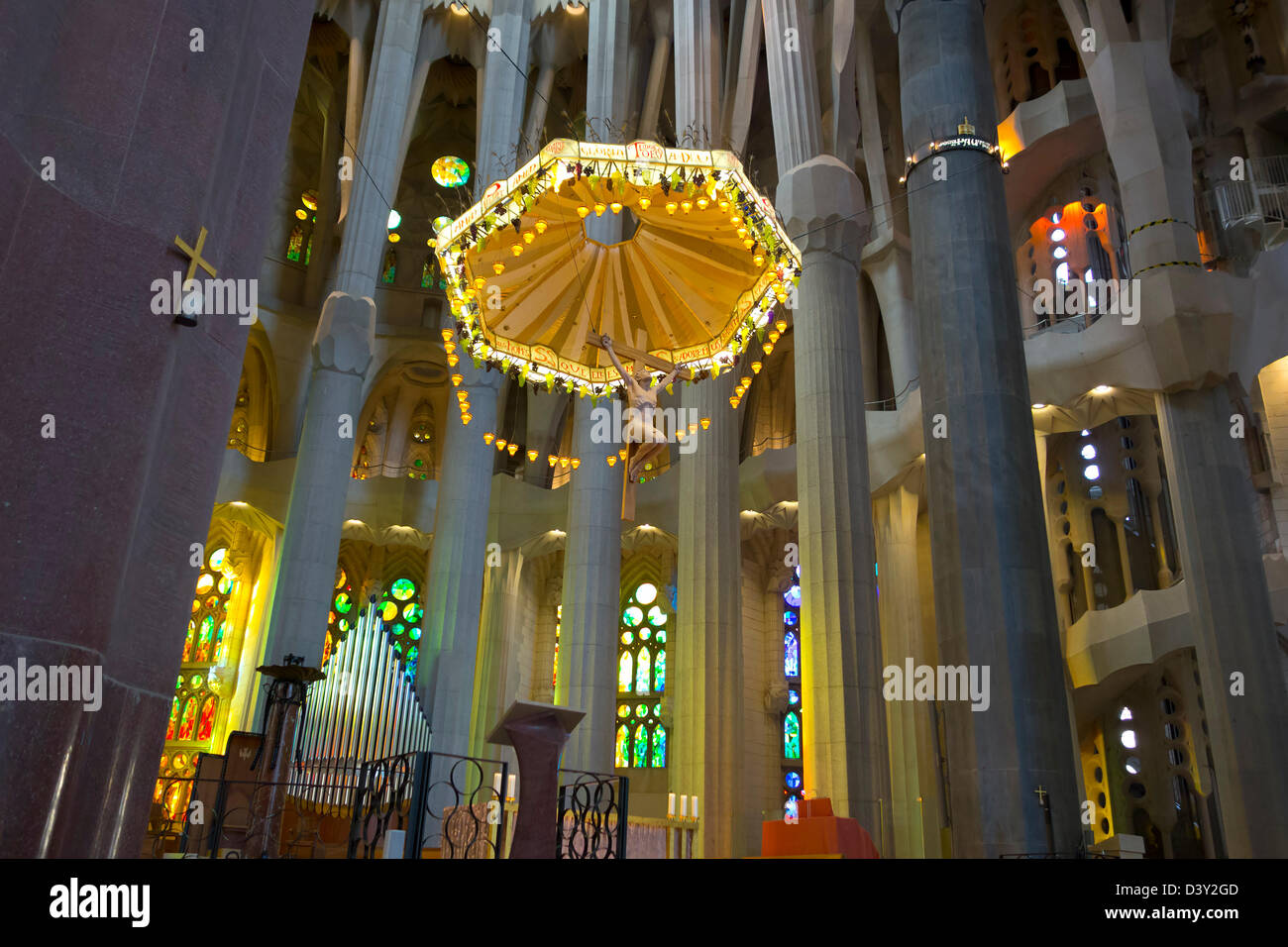 Inside sagrada familia cathedral barcelona hi-res stock photography and ...