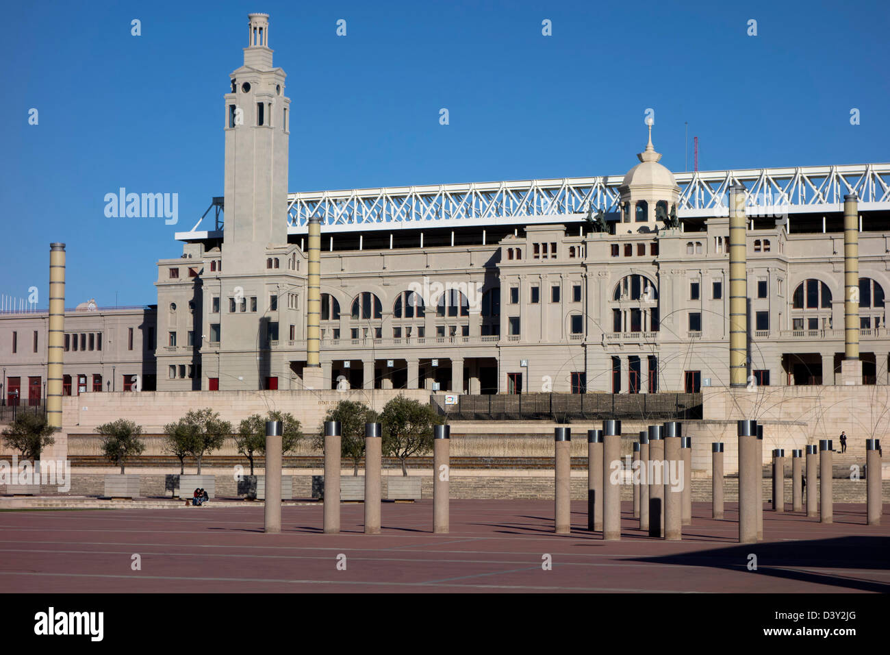 Estadi Olímpic Lluís Companys - Olympic Stadium in Montjuic, Barcelona, Spain, Europe Stock Photo