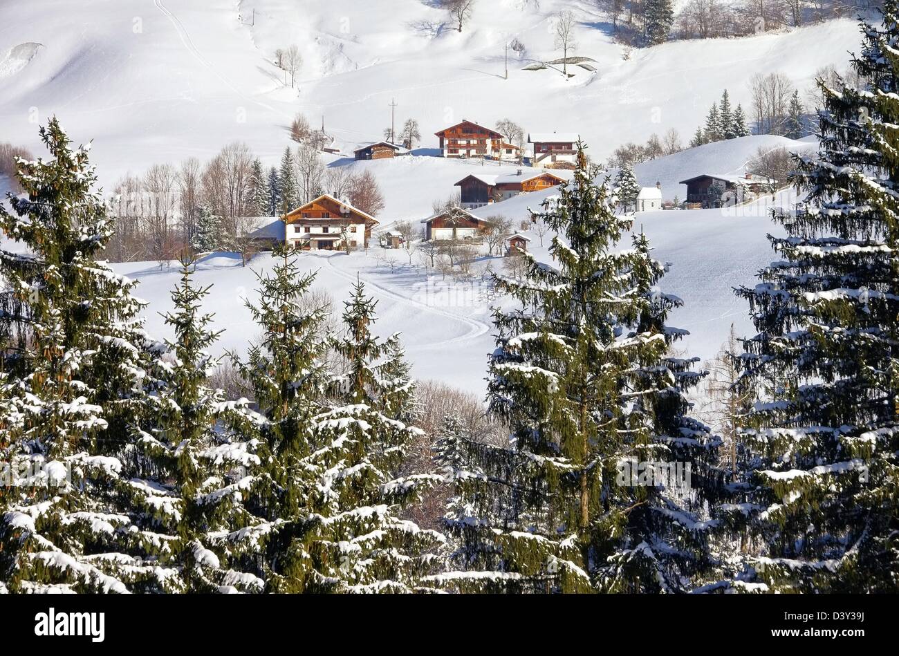 Alpen im Winter - Alps mountains in winter 05 Stock Photo