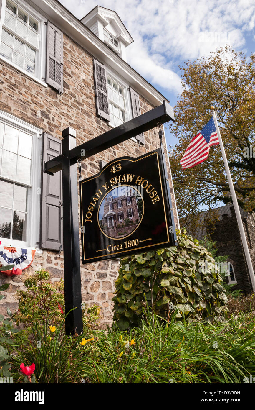 Shaw-Swartzlander House, South Main Street, Doylestown, PA, USA Stock Photo