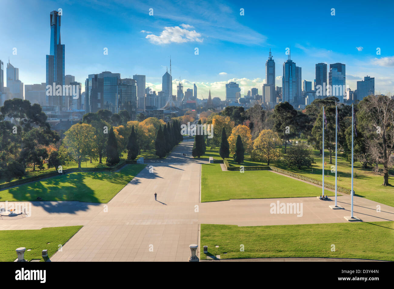 Melbourne City View Stock Photo