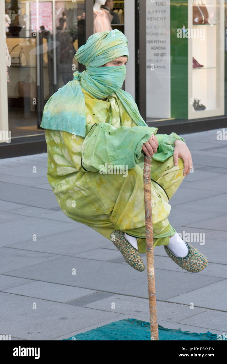 Living statue "levitating" in Vienna Stock Photo Alamy