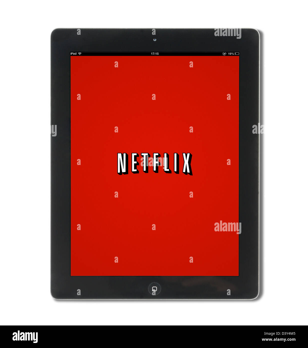 The Netflix video streaming website, viewed on a 4th generation iPad, UK Stock Photo