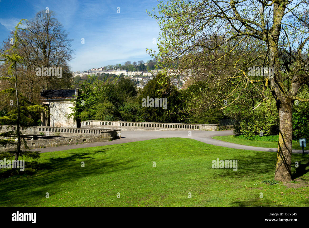 View across Bath towards, Lansdown Cresent from Sydney Gardens, Bath