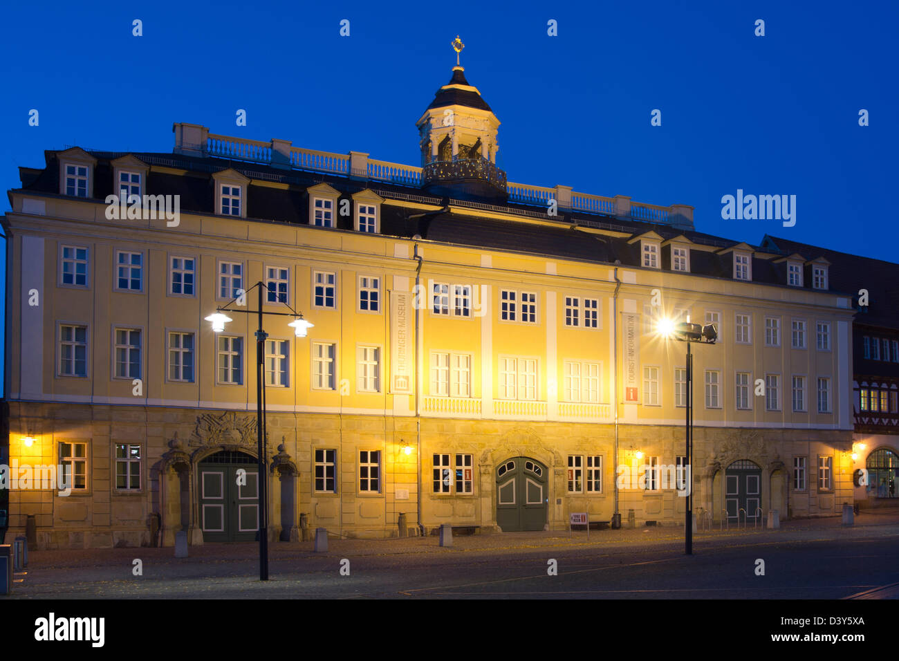 View of the Stadtschloss, town palace in the evening light, Eisenach, Thuringia Germany Europe Stock Photo