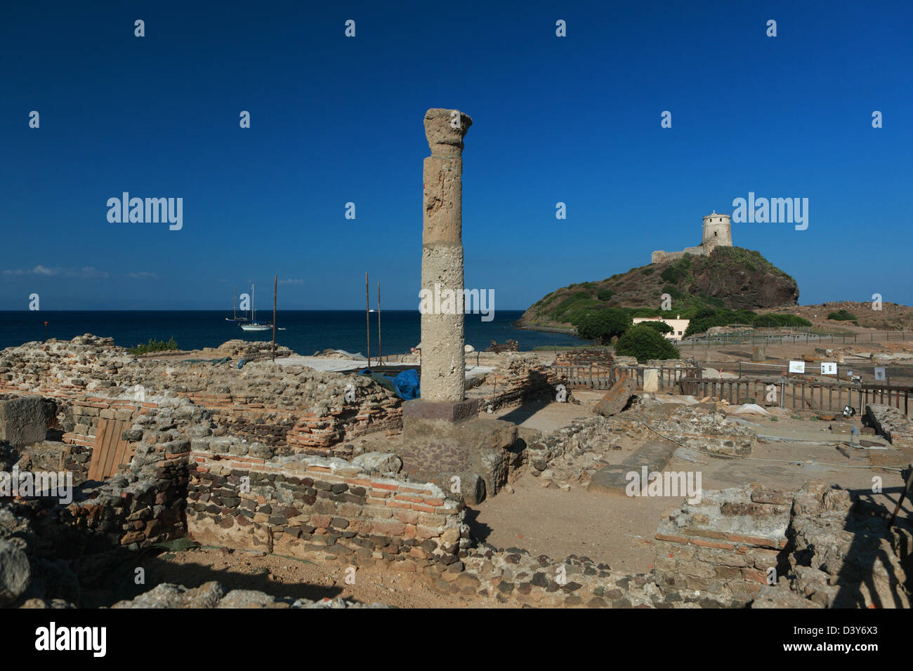 Pula, Italy, archeological area of the town of Nora Stock Photo