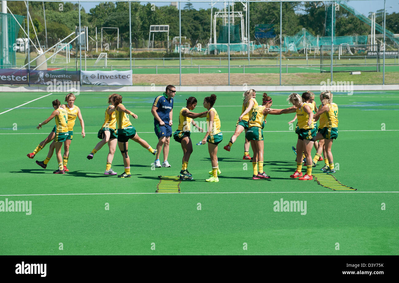 South Africa Ladies hockey team training session before their match