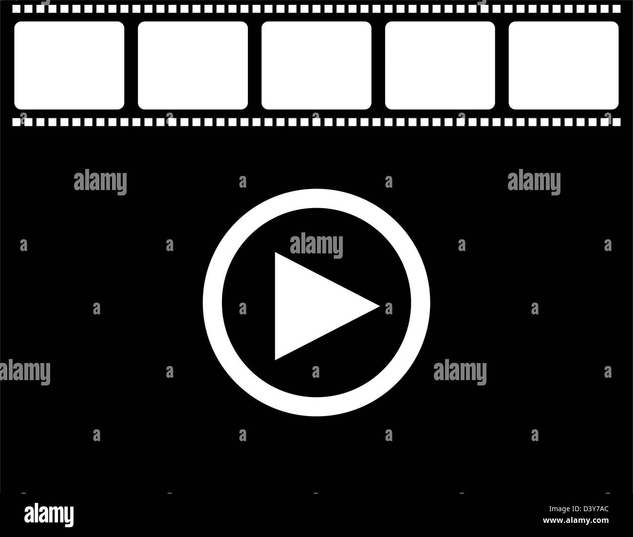 film strip and play icon Stock Photo