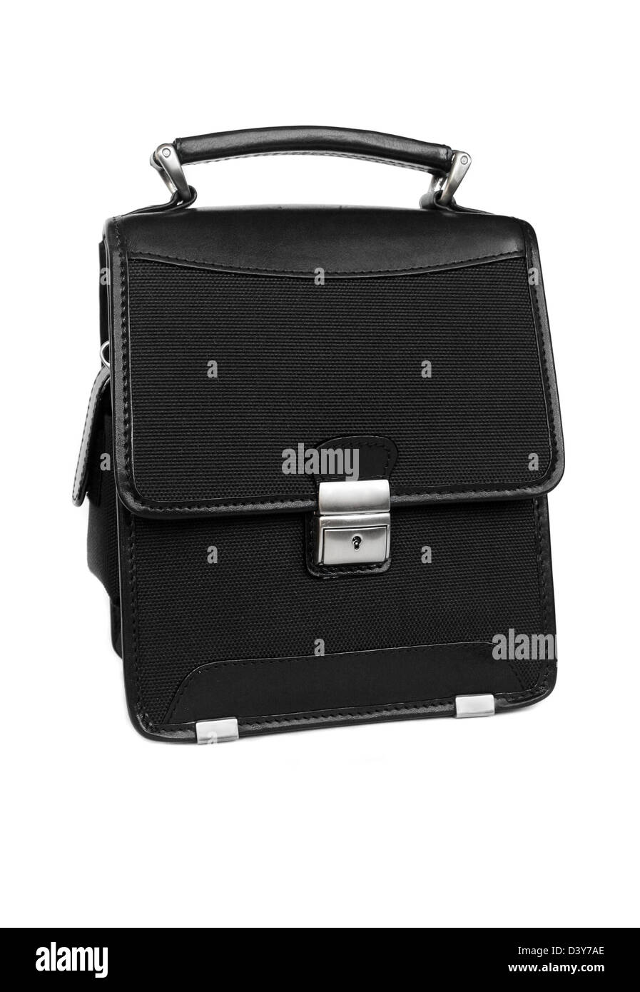 Black briefcase isolated on white Stock Photo