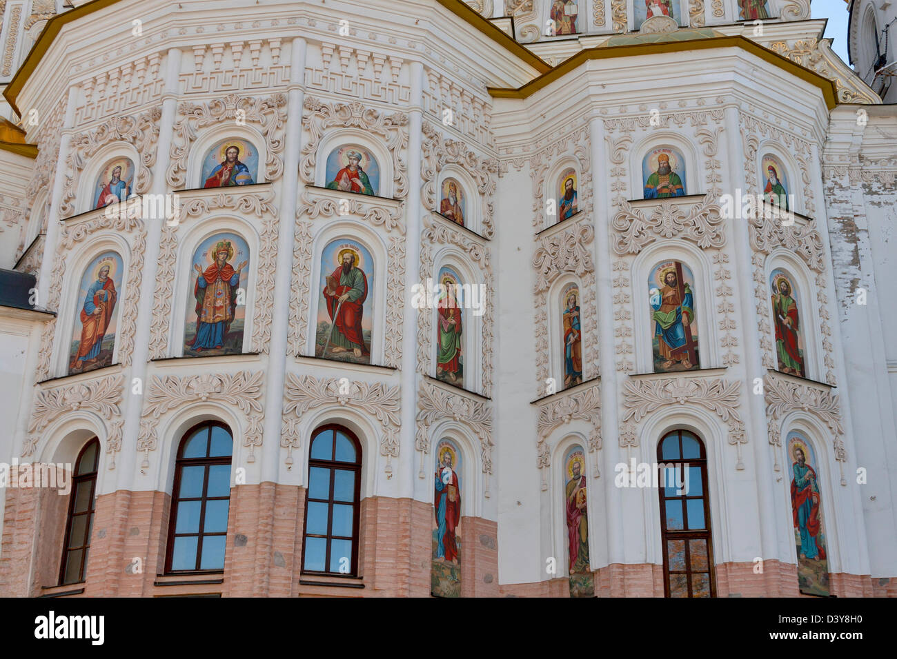 Fresco of Assumption cathedral in Pecherskaya Lavra monastery - religious edifice. Kiev, Ukraine. Stock Photo